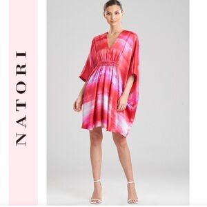 JOSIE NATORI YORIKO SILK SHORT CAFTAN